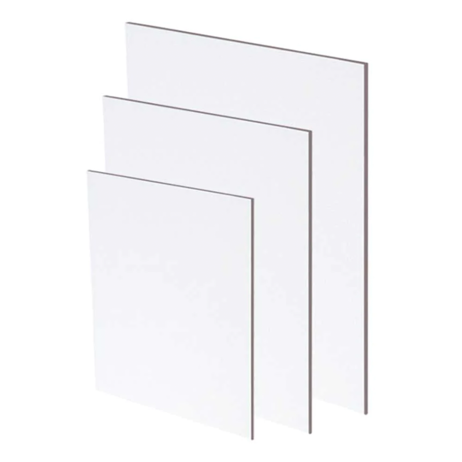 3 Inch * 3 Inch White Canvas Board (100% Cotton | Acid-Free | Medium Grain | Coated with Acrylic Gesso Primer)