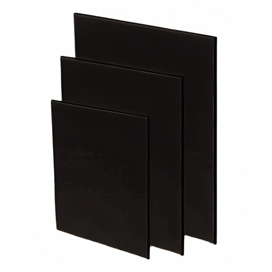 6 Inch * 6 Inch Black Canvas Board (100% Cotton | Acid-Free | Medium Grain | Coated with Acrylic Gesso Primer)