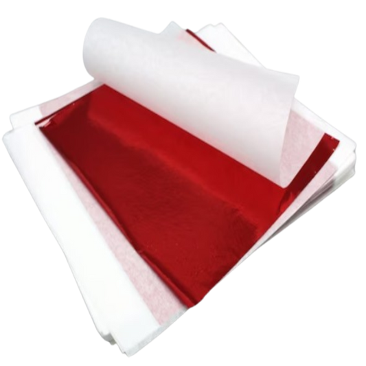 Red Foil Sheets (Epoxy Resin | Art Concrete | Candle Making | Texture Art | Polymer Clay | Craft Projects)
