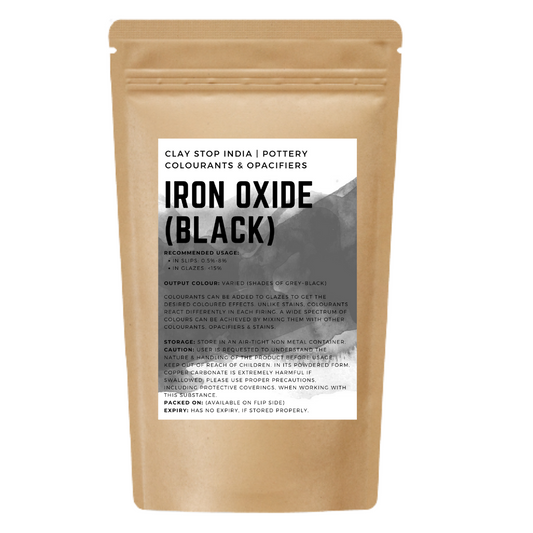 Buy Black Iron Oxide (Pottery Colourant) Online in India- The Art Connect