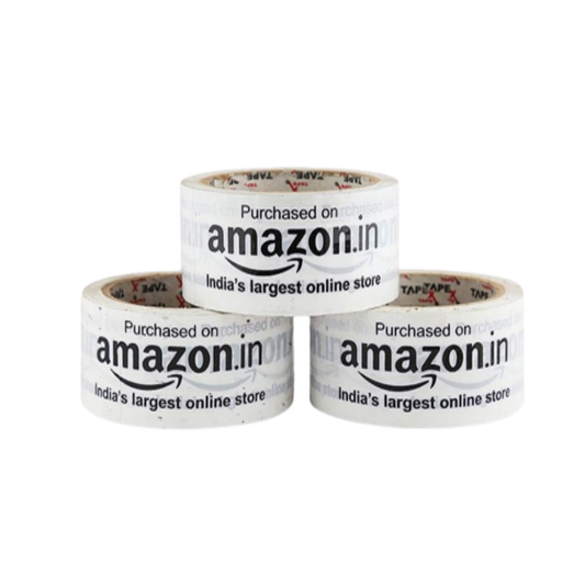 Amazon Self Adhesive, Single-sided BOPP Tape (2 Inches, 65 Meters)