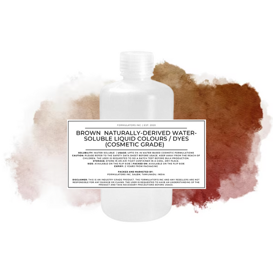 Brown  Naturally-Derived Water-Soluble Liquid Colours/Dyes (Cosmetic Grade)