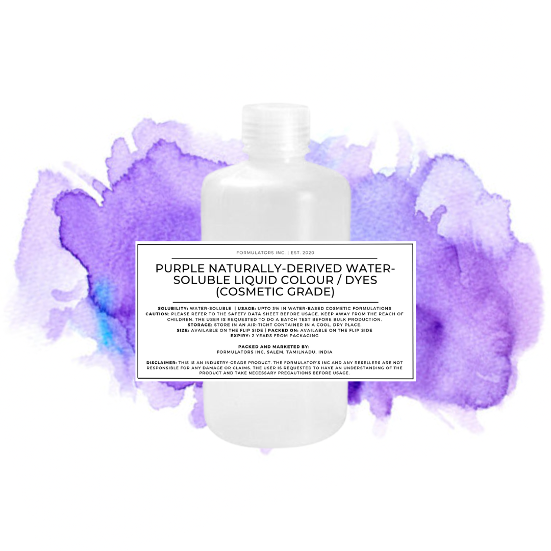Purple Naturally-Derived Water-Soluble Liquid Colour/Dyes (Cosmetic Grade)