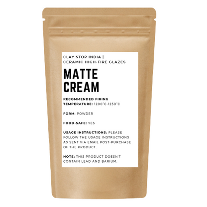 Matte Cream (High-Fire Pottery Glaze)