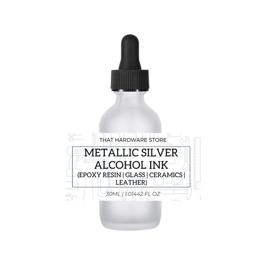 Metallic Silver Alcohol Ink (Epoxy Resin | Glass | Ceramics | Leather)