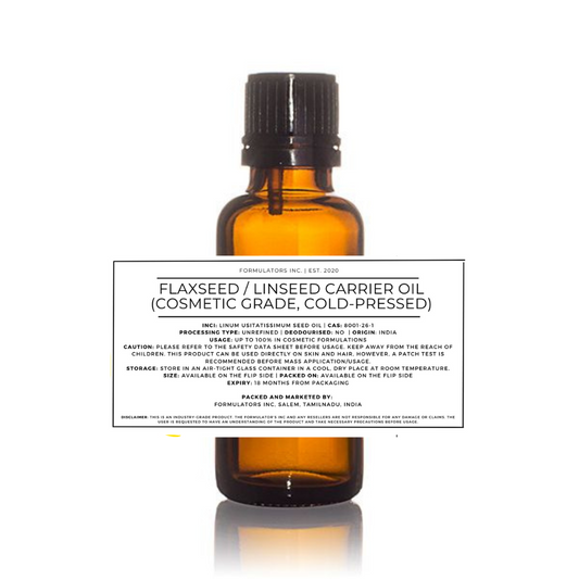 Flaxseed / Linseed Carrier Oil (Cosmetic Grade)
