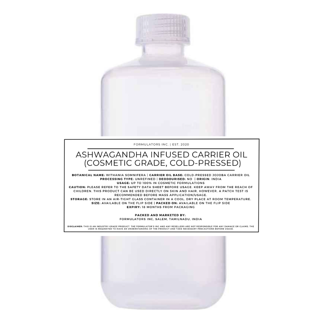 Ashwagandha Infused Carrier Oil (Cosmetic Grade)