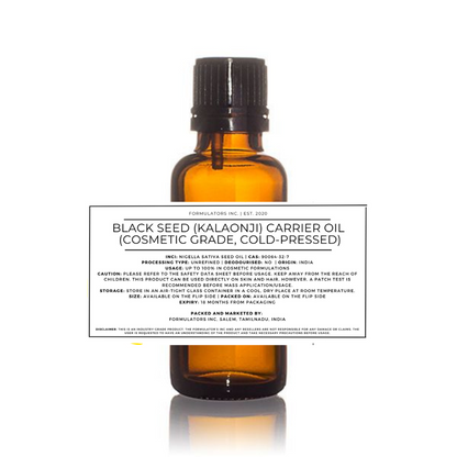 Black Seed (Kalaonji) Carrier Oil (Cosmetic Grade)