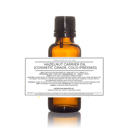 Hazelnut Carrier Oil (Cosmetic Grade)
