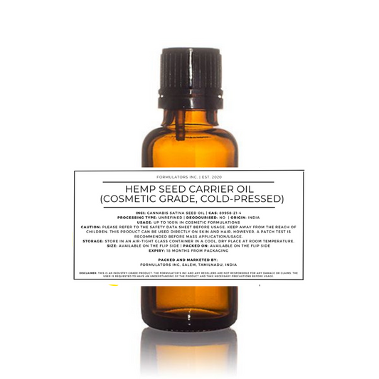 Hemp Seed Carrier Oil (Cosmetic Grade)