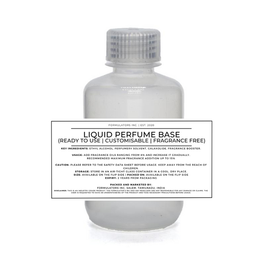 Liquid Perfume Base (Ready to Use | Customisable | Fragrance Free)