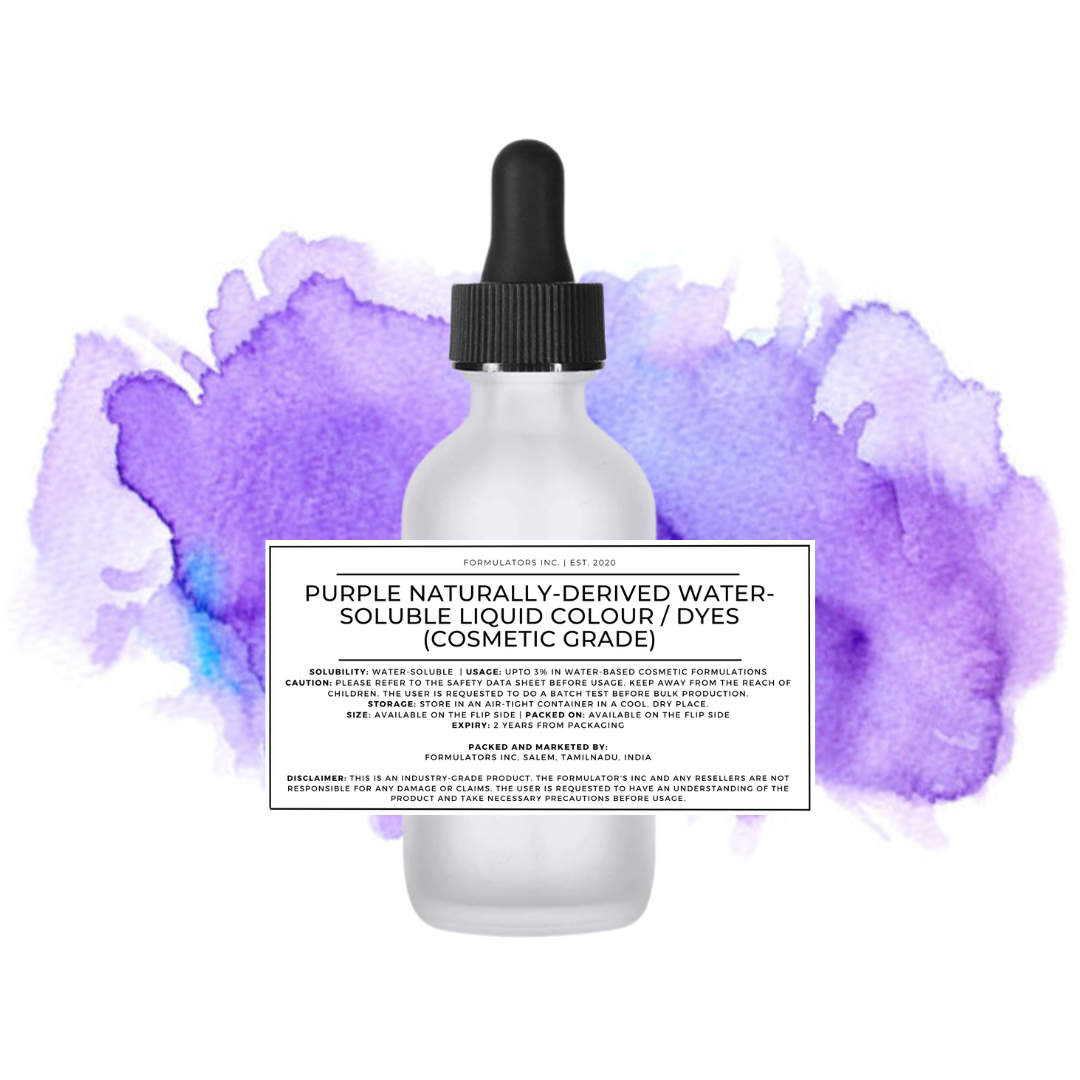 Purple Naturally-Derived Water-Soluble Liquid Colour/Dyes (Cosmetic Grade)