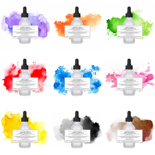 Candle Liquid Dye Colours (Combo of 9, 30ml each)