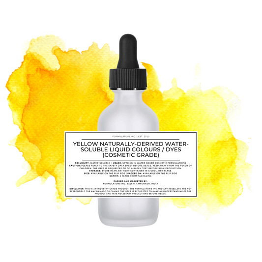 Yellow Naturally-Derived Water-Soluble Liquid Colours/Dyes (Cosmetic Grade)