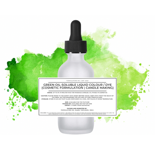 Green Oil-Soluble Liquid Colour / Dye (Cosmetic Formulation | Candle Making)
