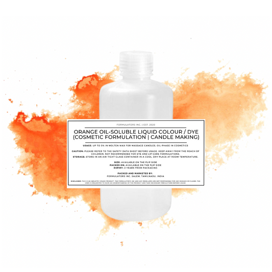 Orange Oil-Soluble Liquid Colour / Dye (Cosmetic Formulation | Candle Making)