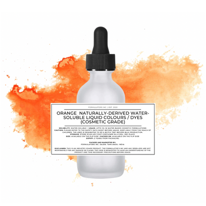 Orange  Naturally-Derived Water-Soluble Liquid Colours/Dyes (Cosmetic Grade)
