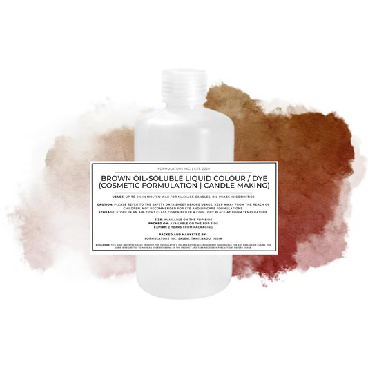 Brown Oil-Soluble Liquid Colour / Dye (Cosmetic Formulation | Candle Making)