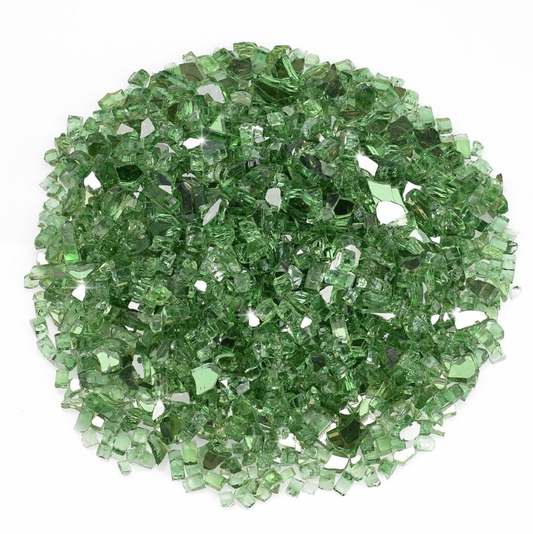 Emerald Green Reflective Fire-Pit Glass Crystals / Chips (Candle Making | Epoxy Resin | Geode)