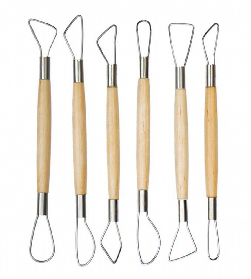 Basic Wire Sculpting Tools (Set of 6) (Fondant Cake | Pottery Clay Sculpting | Ceramic Carving)