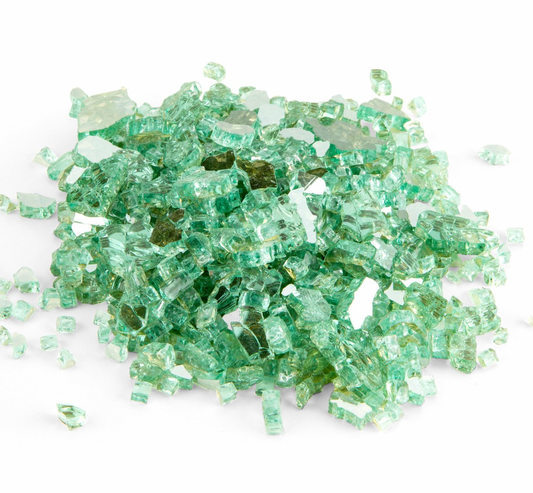 Light Green Reflective Fire-Pit Glass Crystals / Chips (Candle Making | Epoxy Resin | Geode)