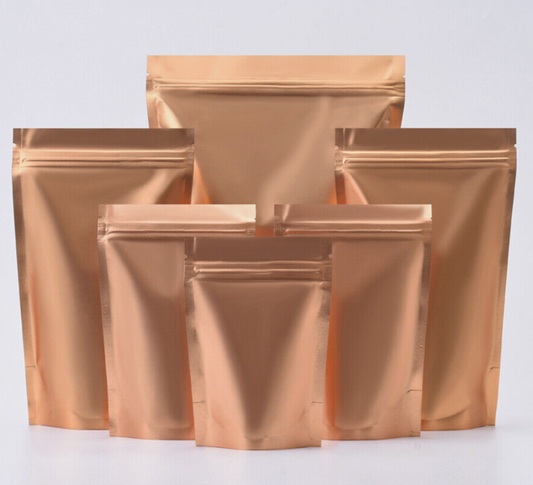 Matte Copper Stand Up Pouch With Zipper