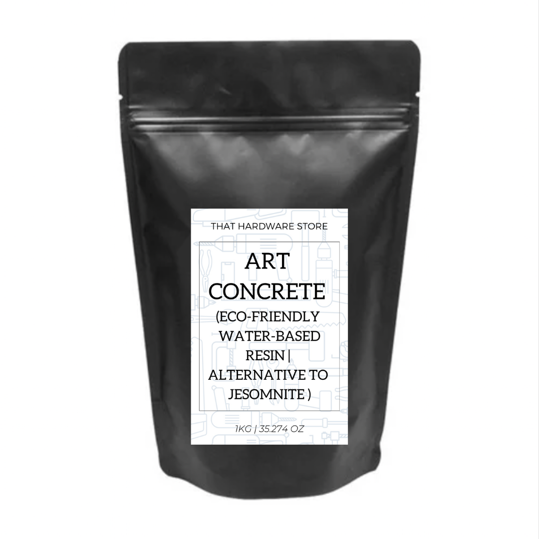 Art Concrete (1Kg) + Liquid Additive (80ml) (Eco-Friendly Water-Based Resin | Alternative to Jesomnite)