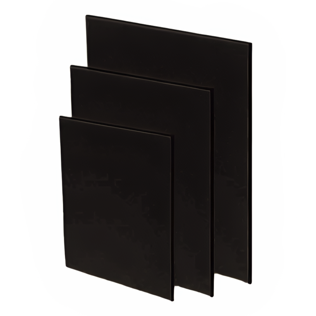 5 Inch * 5 Inch Black Canvas Board (100% Cotton | Acid-Free | Medium Grain | Coated with Acrylic Gesso Primer)