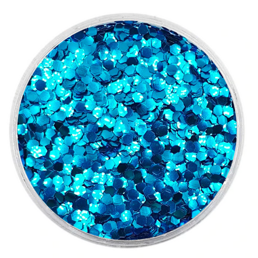 Blue (Azure) Chunky Hexagon Art Glitter (Candle Making | Epoxy Resin | Craft Projects)