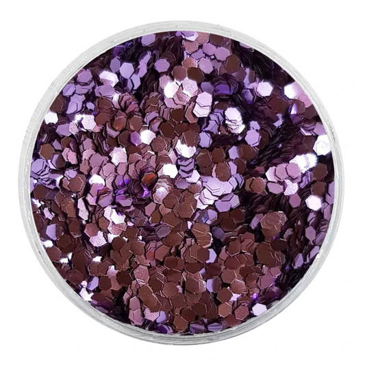 Purple Chunky Hexagon Art Glitter (Candle Making | Epoxy Resin | Craft Projects)