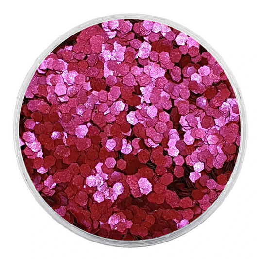 Pink Chunky Hexagon Art Glitter (Candle Making | Epoxy Resin | Craft Projects)