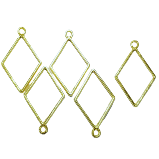 Golden Diamond Bezel (UV Resin | DIY Jewellery)