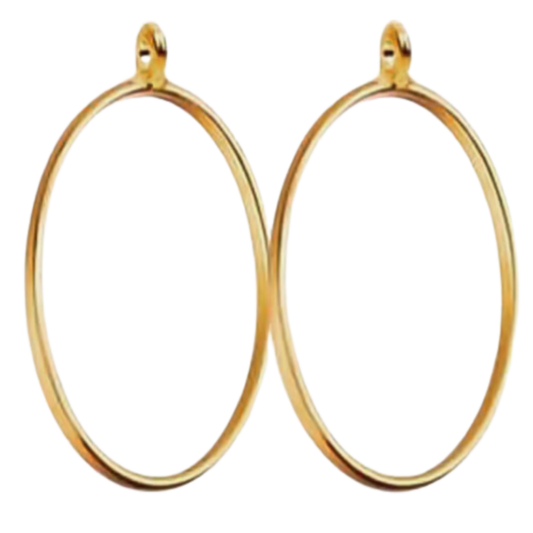 Golden Oval Bezel (UV Resin | DIY Jewellery)