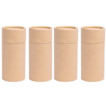 Brown Cardboard Kraft Paper Tubes + Brown Cardboard Kraft Paper Cap