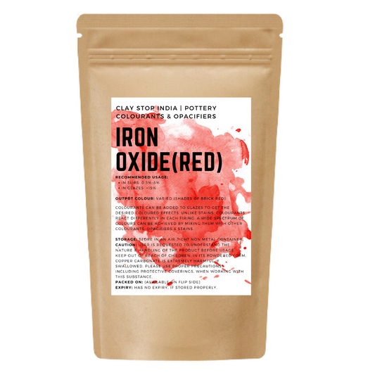 Buy Red Iron Oxide (Pottery Colourant) Online in India- The Art Connect