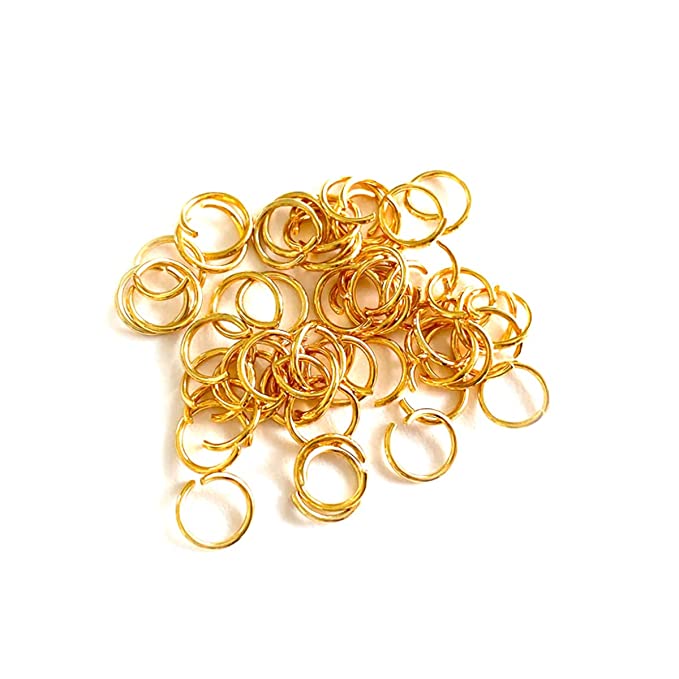 Golden Finish Metal Jewelry Making Earring Jump Rings