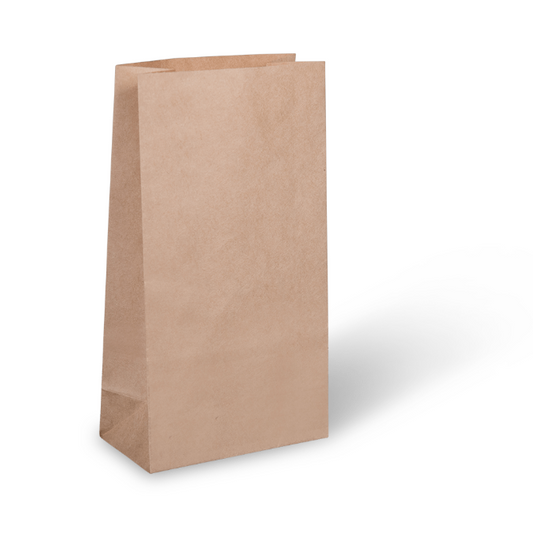 Flat Bottom Kraft Paper Pouch / Grocery Bag (25.5cms*12.5cms*9cms)