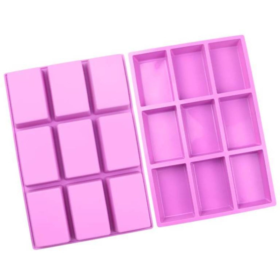 Rectangle Silicone Soap Mould (9 cavities) - 150gms