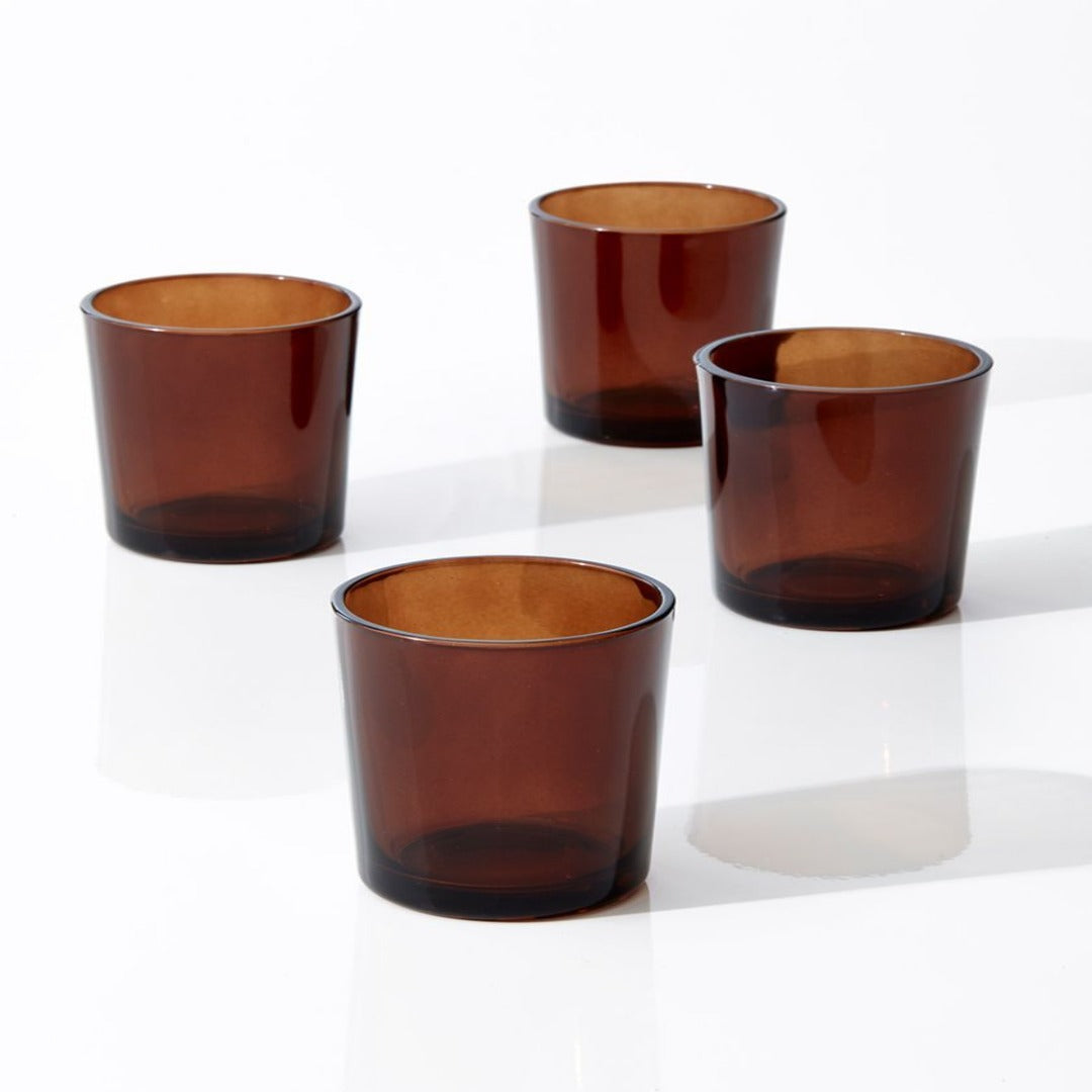 Amber Candle Votive Glass Holder/Container - 80ml