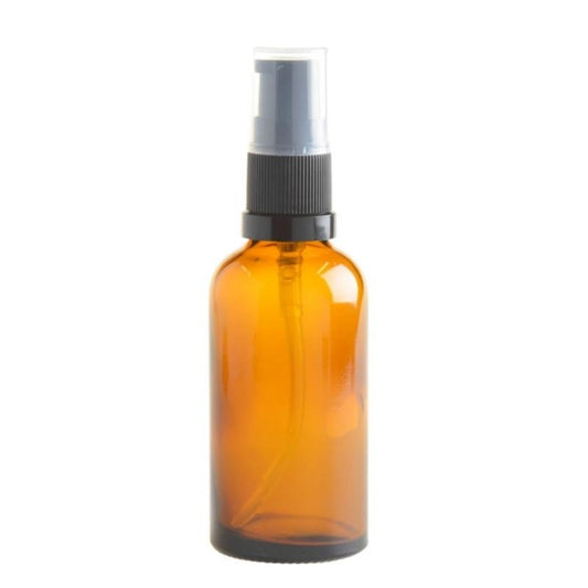 Buy Amber Glass Serum Pump Bottle Online in India - The Art Connect