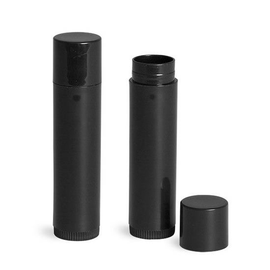 Cosmetic Lipbalm / Chapstick Tube - Black (5ml)