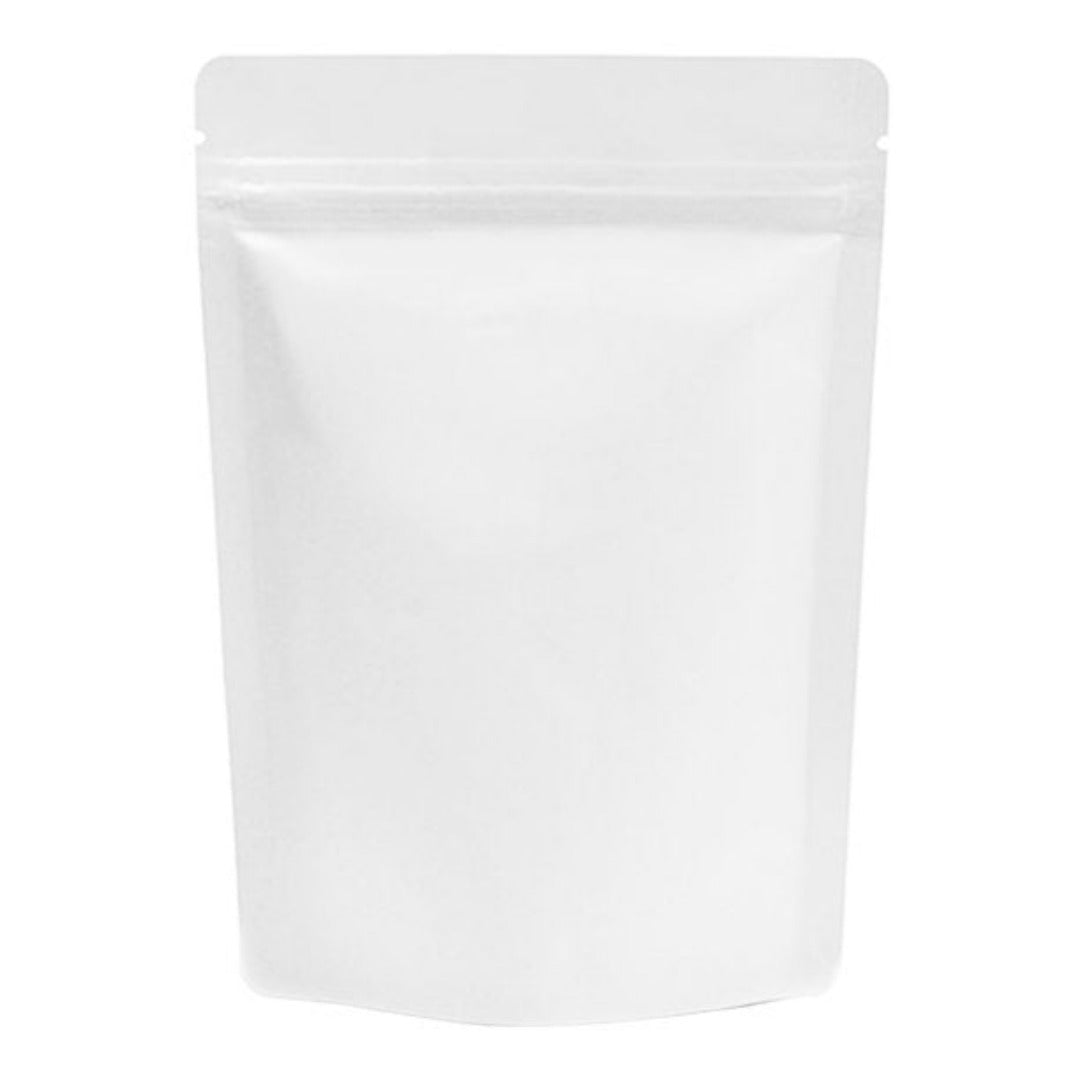 Buy Matte White Stand Up Pouch with Zipper (Inner Foil Lined) Online in IndIa - The Art Connect