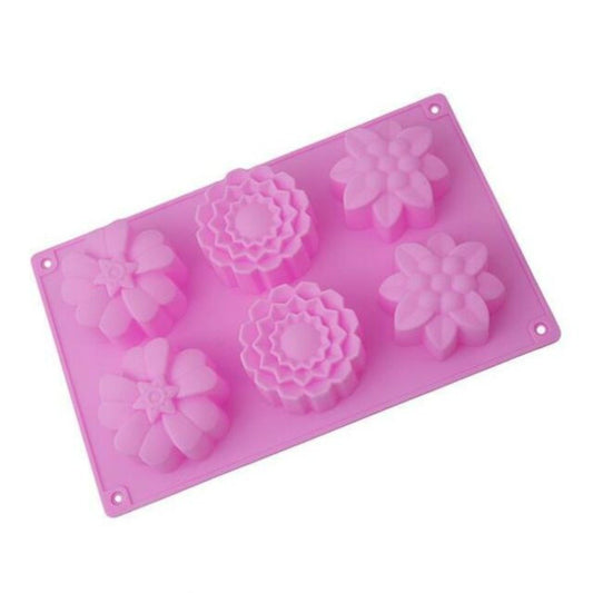 Buy Mixed Flowers Silicone Soap Mould (1) - 80gms Silicone Moulds for Soap Making, Chocolate Making and Baking Online in India - The Art Connect