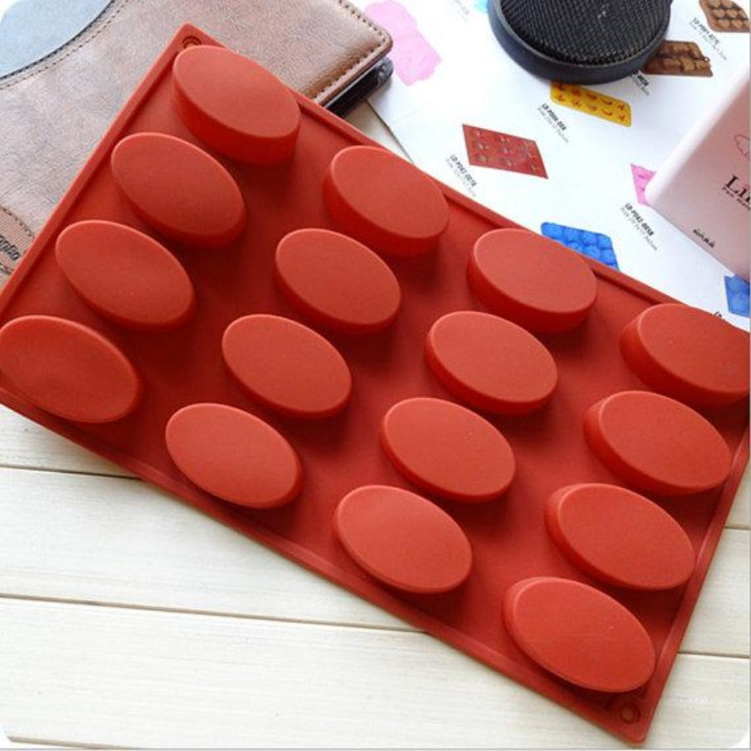 Buy Oval Silicone Soap Mould-20gms Silicone Moulds for Soap Making, Chocolate Making and Baking Online in India - The Art Connect