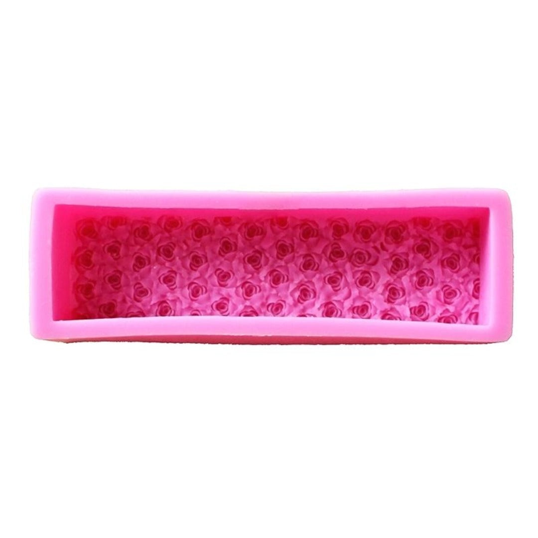 Buy Rose Bottom Silicone Loaf Soap Mould - 800gms Silicone Moulds for Soap Making, Chocolate Making and Baking Online in India - The Art Connect