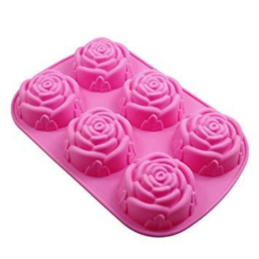 Buy Rose Silicone Soap Mould With Leaf- 80gms Silicone Moulds for Soap Making, Chocolate Making and Baking Online in India - The Art Connect