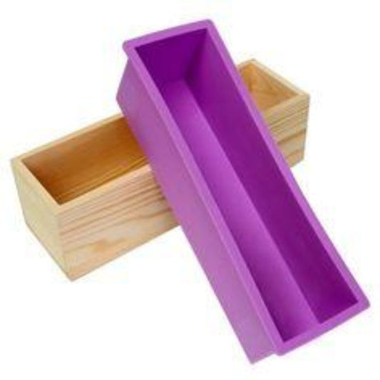 Buy Silicone Loaf Soap Mould with Wooden Frame Silicone Moulds for Soap Making, Chocolate Making and Baking Online in India - The Art Connect