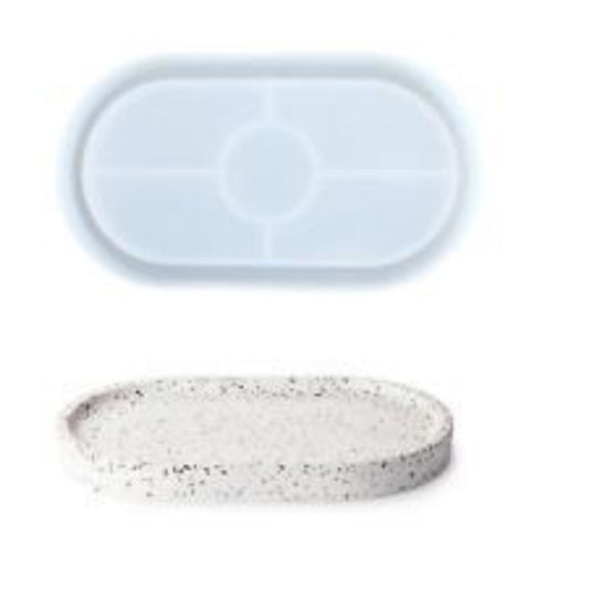 Buy Silicone Oval Trinklet Tray Mould (Epoxy Resin / Terrazzo / Concrete) Online in India - The Art Connect