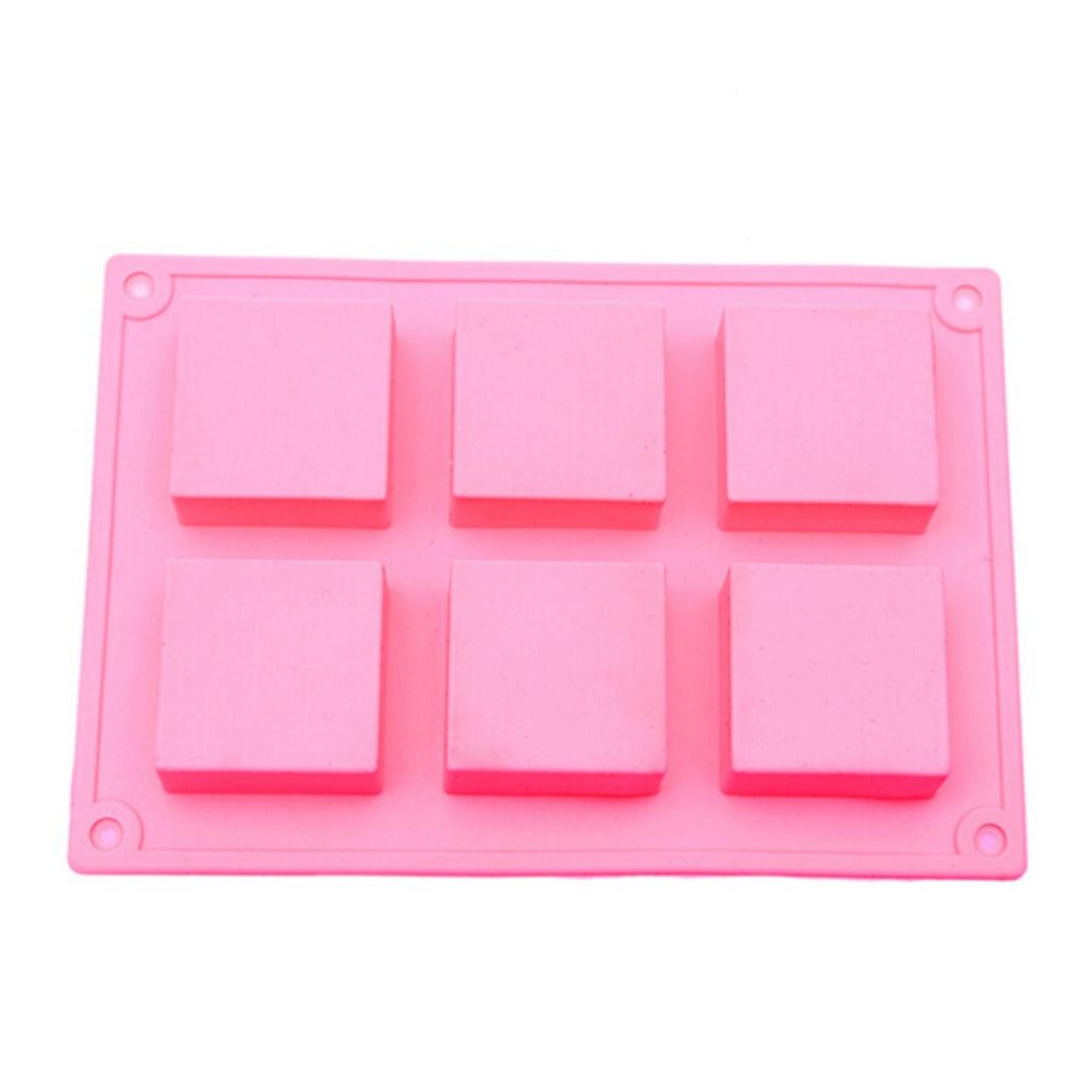Buy Square Silicone Soap Mould - 60gms Silicone Moulds for Soap Making, Chocolate Making and Baking Online in India - The Art Connect