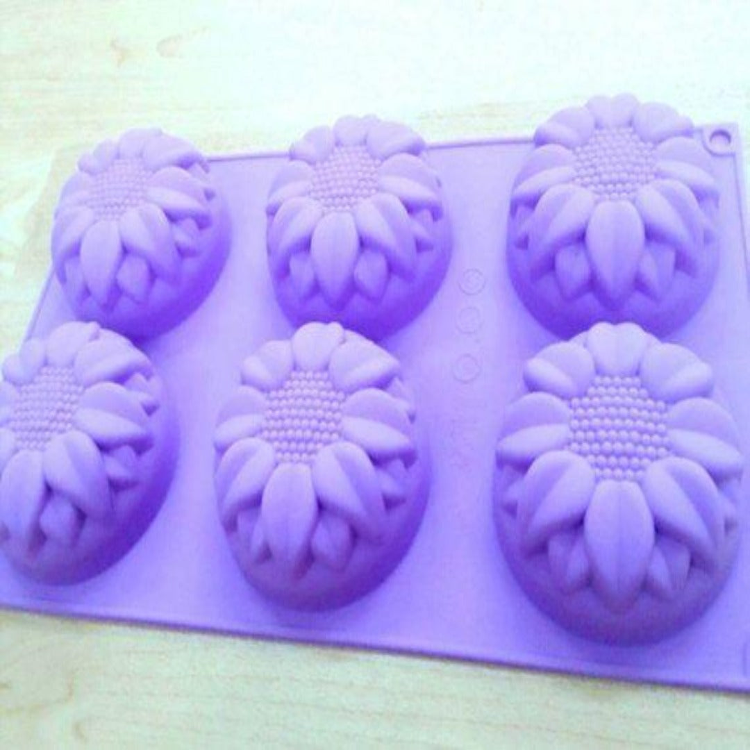 Buy Sunflower Silicone Soap Mould-125gms Silicone Moulds for Soap Making, Chocolate Making and Baking Online in India - The Art Connect